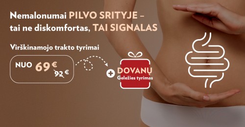 -25 % virškinamojo trakto tyrimų programoms + dovana!